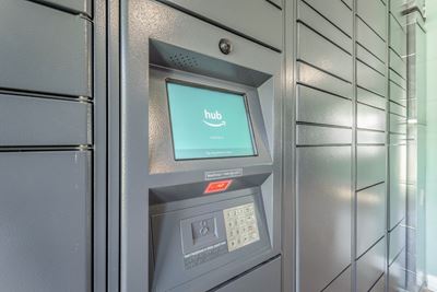 Amazon Hub Package Lockers at Hawthorne at Lily Flagg in Huntsville, AL